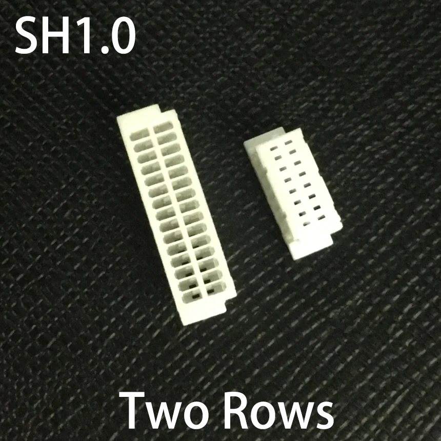 SH1.0 1.0mm Pitch 2*15P 2x15P 2*20P 2x20P 2*25P 2x25P 30 40 50 Pins Double Rows Plastic Shell Female Plug Wire Connector Housing