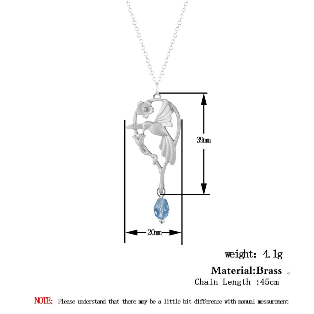 Женское ожерелье с подвеской в виде цветка и колибри|necklaces for women|pendant necklacebeads pendant |