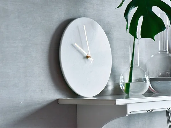 

Nordic Design Marble Black Wall Clock Creative Modern Minimalist Bedroom Wall Clocks for Living Room Kitchen 3DBGV47
