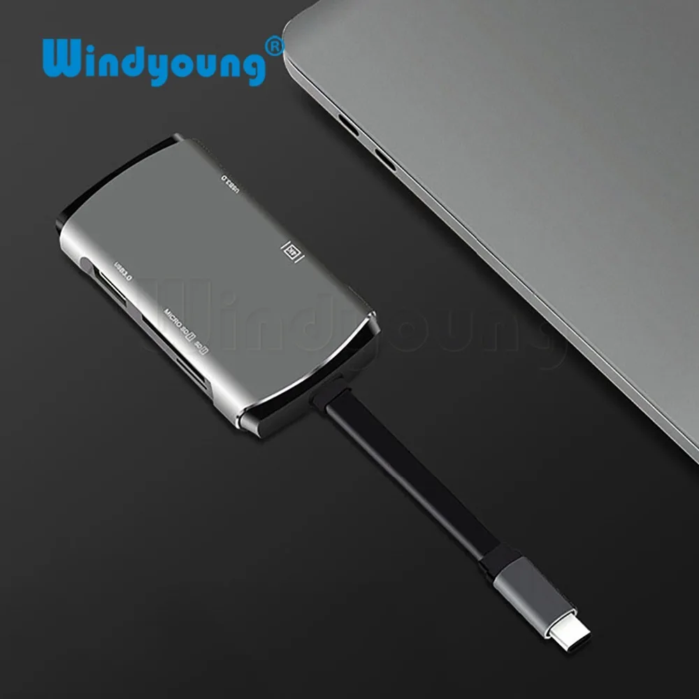 Многофункциональный usb-хаб и PD с поддержкой зарядки 6 в 1 4K 2*3 0 высокоскоростной