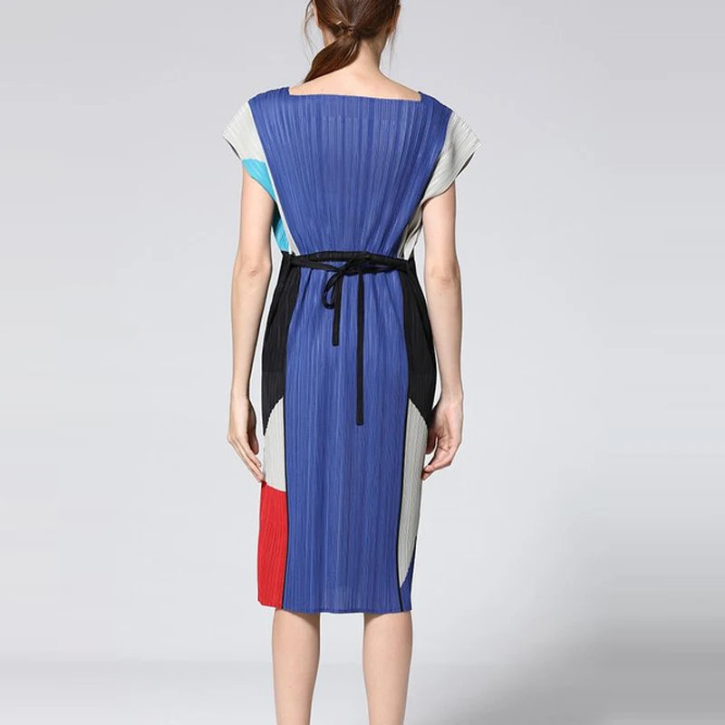 Changpleat 2019 летние новые женские платья miяка плиссированные модные с принтом
