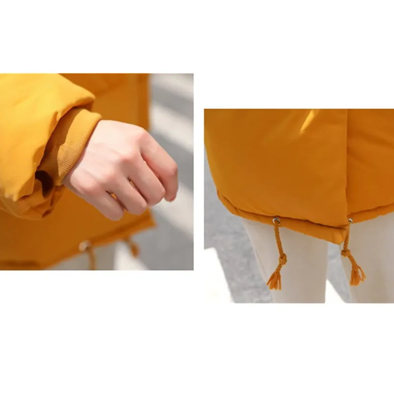 Женская пуховая куртка IOQRCJV короткая хлопковая парка в стиле Харадзюку модель S127