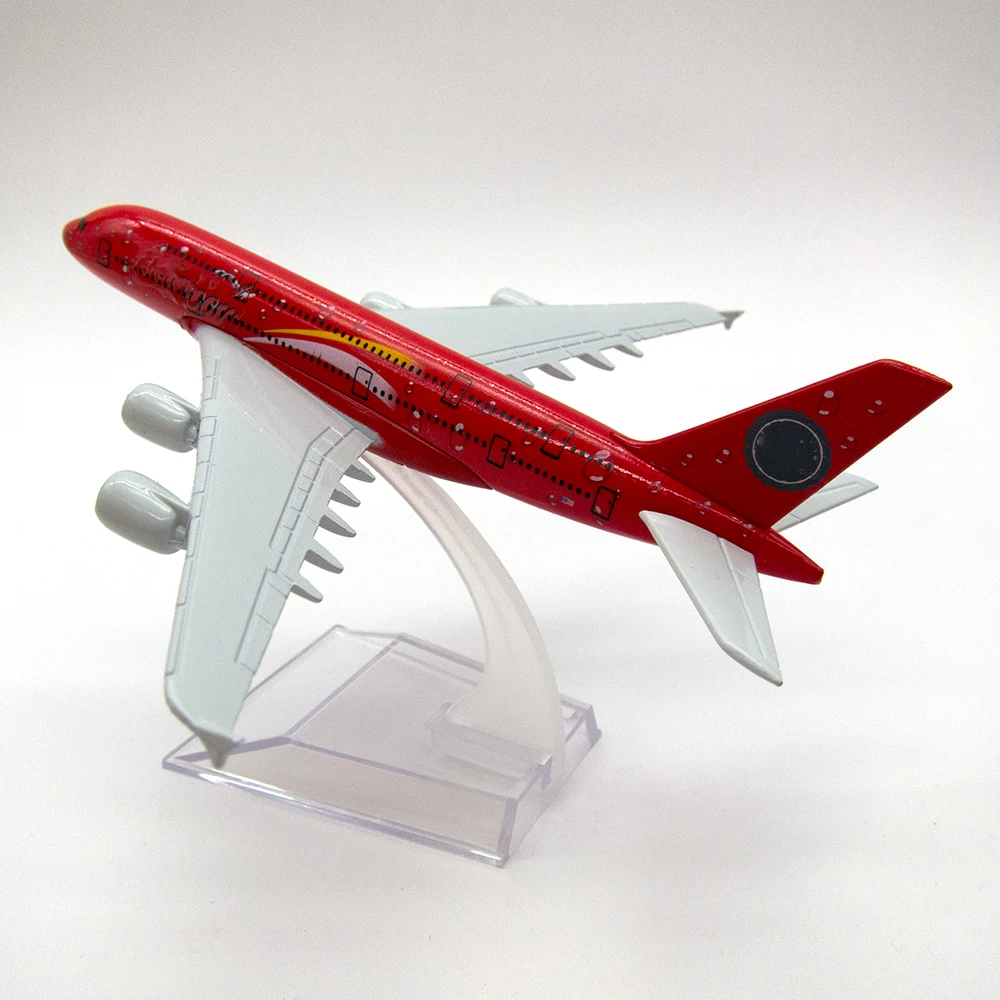 1/400 масштаб самолет красный Airbus A380 16 см сплав модель самолета игрушки Дети