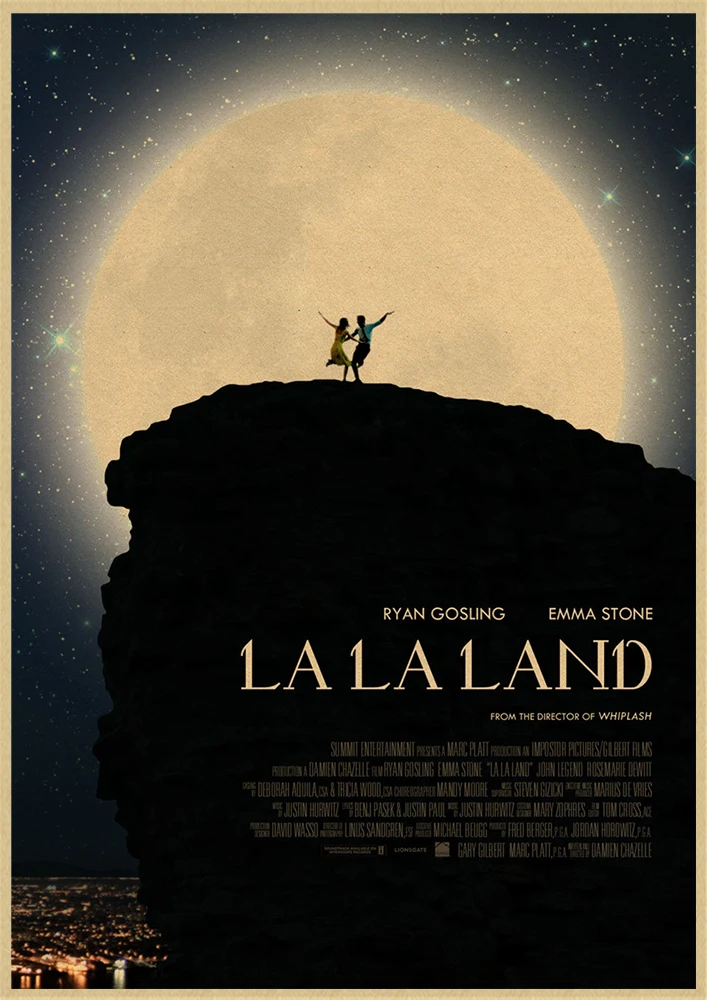 LA LAND фильм плакат из крафт-бумаги плакаты настенные наклейки домашний декор домашний художественный бренд