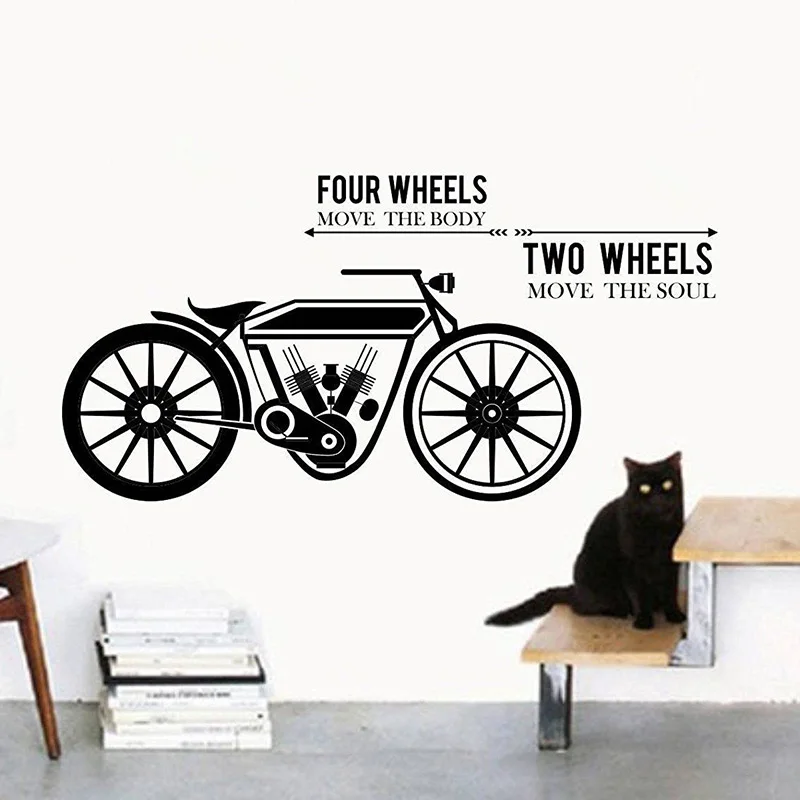 

YOYOYU Motorbike Vinyl Wall Sticker Kids Room Qotue Removable Decal Living room Bedroom Home Decoration Art Poster ZX343