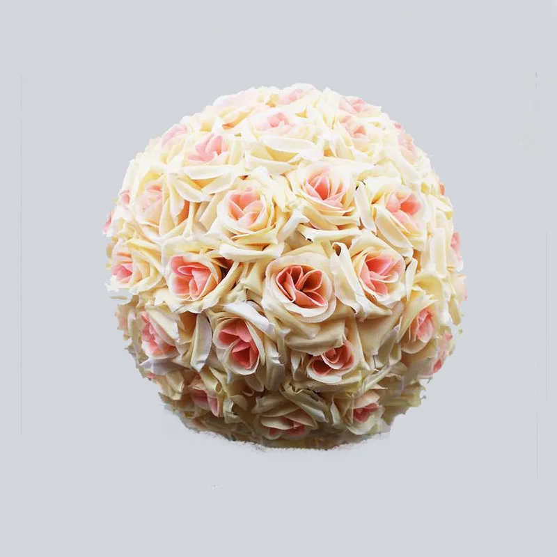 8 дюймов (20 см) шампанское шелковые целующиеся искусственные розы цветы шар для