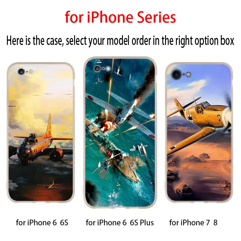 Пропеллер истребитель мягкий чехол для iPhone 12 11 Pro X XS Max XR 8 7 6 Plus 5s SE 2020 S 1 мини Чехол |
