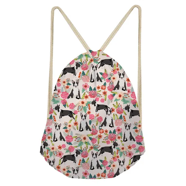 XM2234Z3 ThiKin Drawstring сумка для женщин Рождество бультерьер печать подростков модная одежда девочек Легкий Рюкзак Для Путешествий Рюкзак - Цвет: XM2234Z3