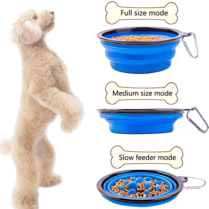 1 шт. портативная дорожная миска для кормления собак контейнер воды и еды