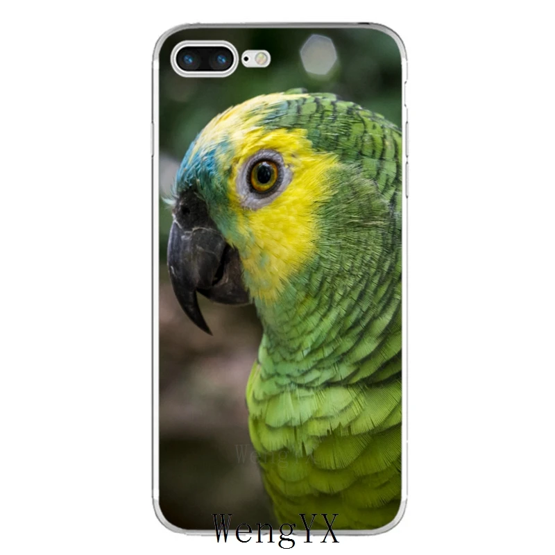 Зеленый попугаи Тонкий Силиконовый ТПУ мягкий чехол для iPhone X, 8, 8 plus, 7, 7 plus, 6 6s плюс 5 5S 5c SE 4 4S