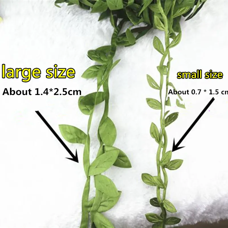 Новые зеленые листья декоративной ткани имитация листьев гирлянда материал для