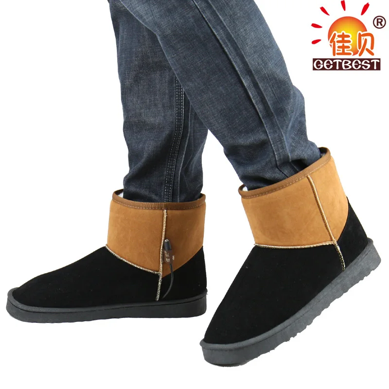 Jia Pui genuine warm shoes snow boots hot shoe charging heated foot treasure men and women can go dual USB plug  Дом и