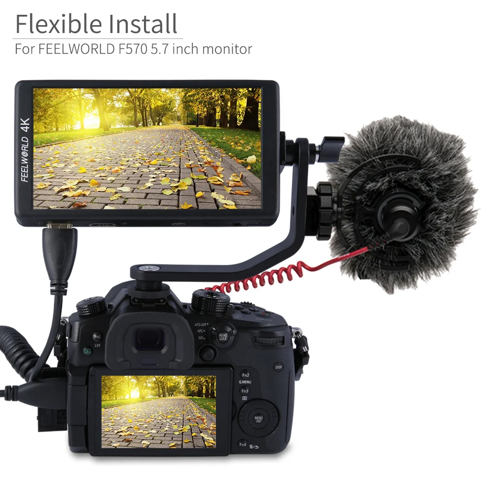 Поворотный кронштейн для камеры FEELWORLD F570 5 7 дюйма 4K HDMI крепление полевого