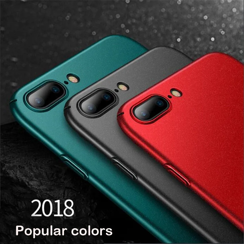 Металлический чехол из поликарбоната для iPhone 8 с полной защитой жесткий тонкий