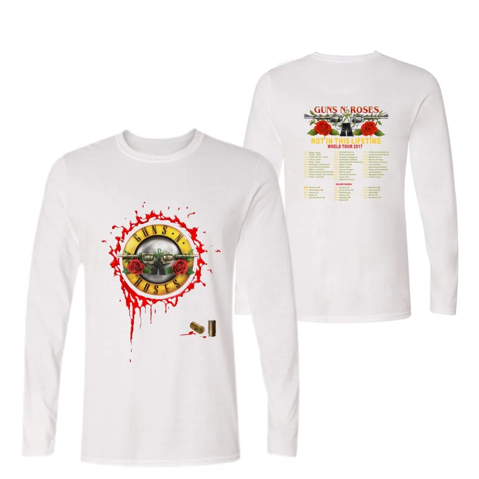 Guns and Roses Мужская футболка весна осень футболка Мужская рок группа футболка хип хоп 4XL футболки топы брендовая одежда guns N Rose