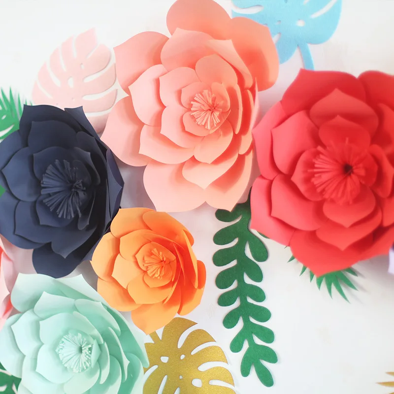 30 см DIY бумажные цветы настенные украшения дети фото фон искусственный цветок для