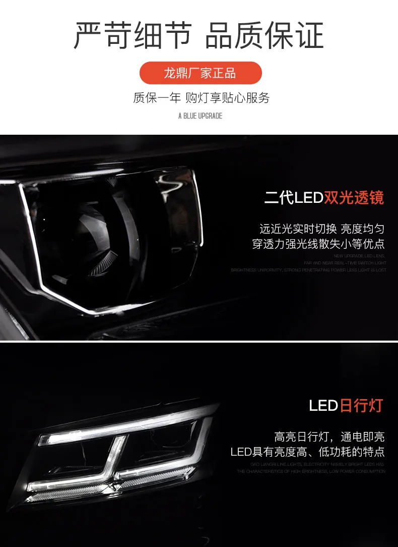 Автомобильный Стайлинг для Audi Q5 фары 2009-2012 2013- Q5 светодиодный фонарь DRL Объектив Двойной Луч би-светодиодный объектив Автомобильная фара