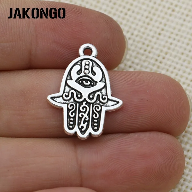 Подвеска Хамса с посеребрением JAKONGO ручная Фатима Шарм подвеска Ювелирная