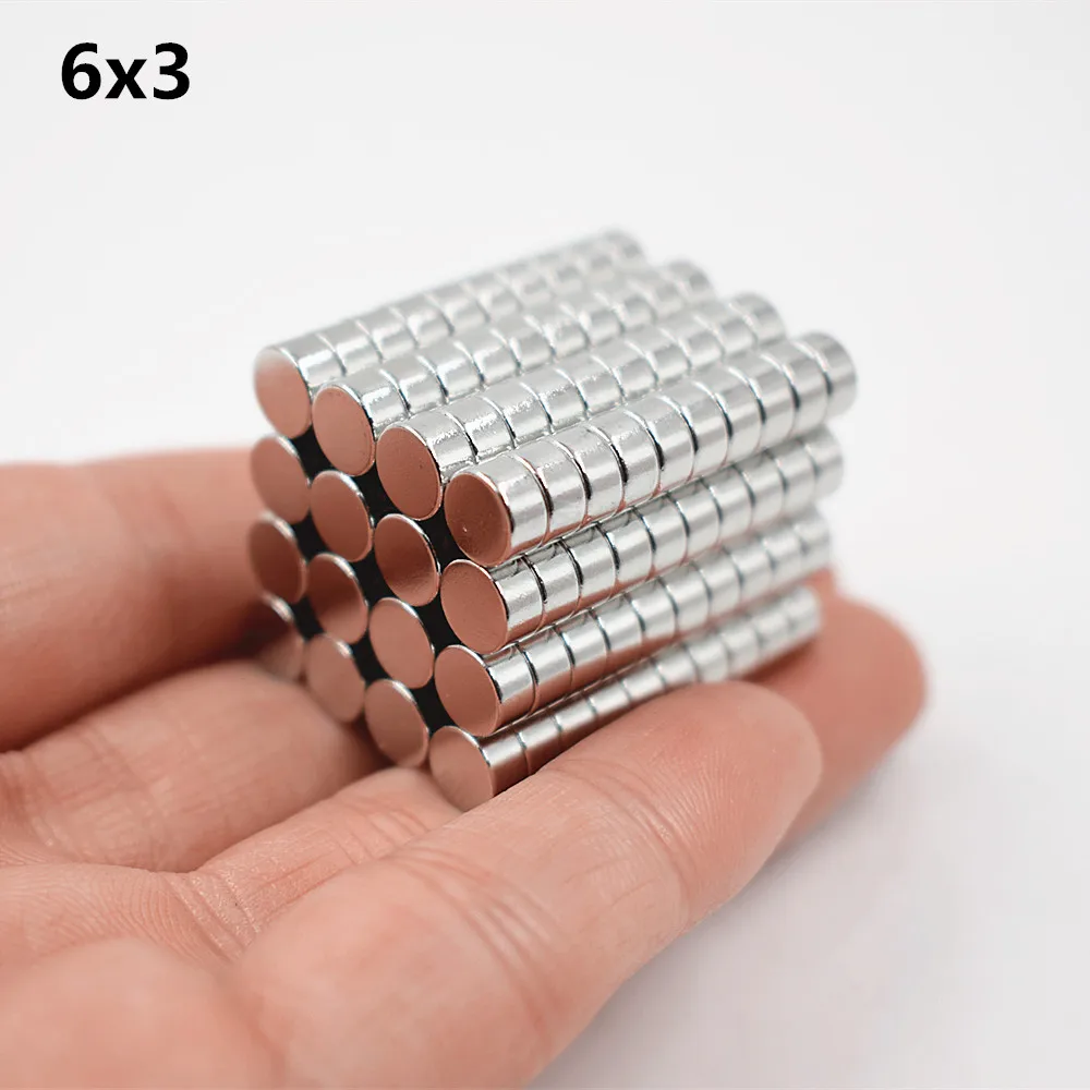 100 шт. небольшой Неодимовый магнит D3/D4/D5/D6 мини круглые Редкоземельные Магниты Диск Супер Сильные магнитные N35 Постоянные Магнитные NdFeB