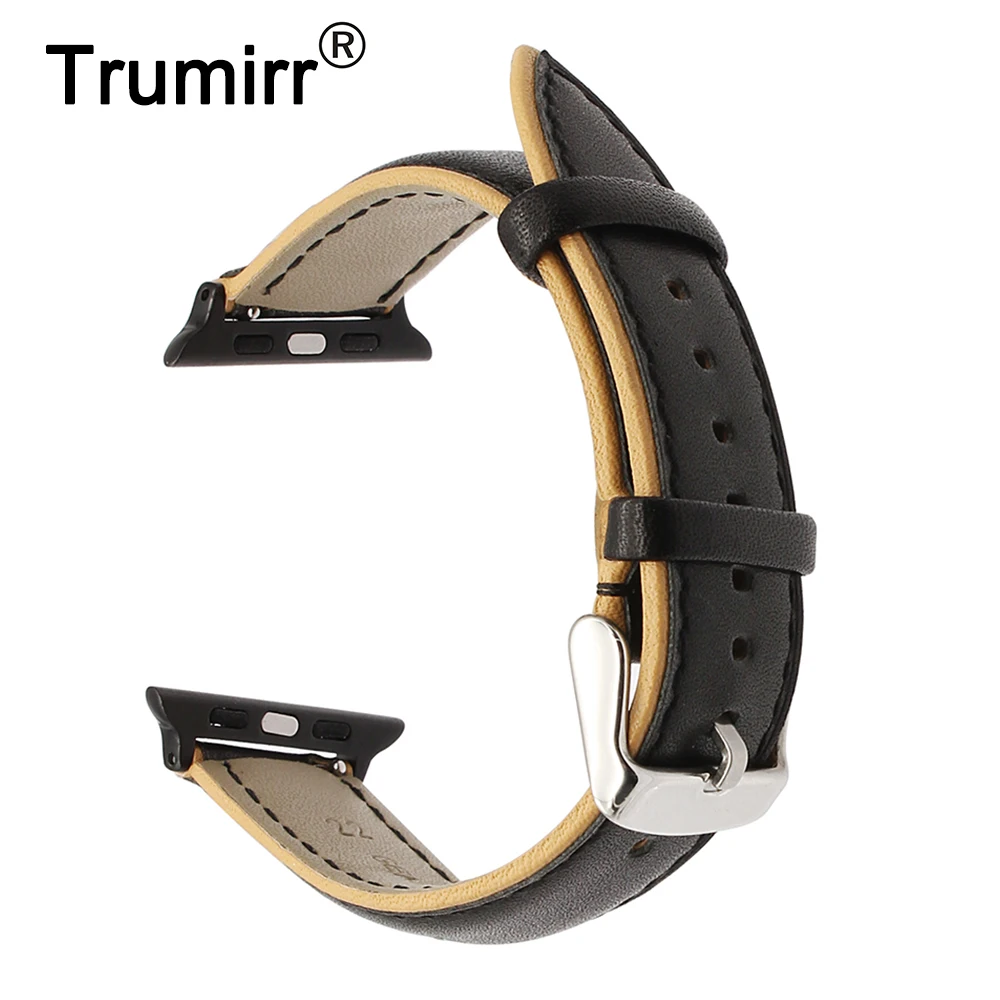 Французский ремешок для часов из натуральной кожи двухцветный iWatch Apple Watch 38 мм 42