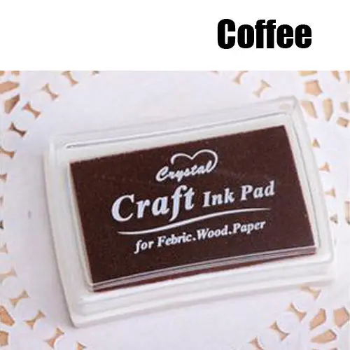 Coffee Красивая масляная основа Сделай Сам крафт чернильная подушечка резиновые штампы для ткани деревянная бумага свадебный Декор - Цвет: Coffee