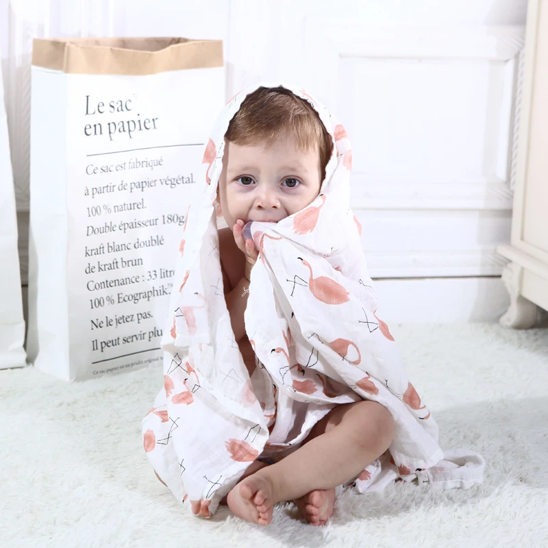 Muselina algodón bebé Swaddles suave recién nacido mantas de baño de gasa para bebé saco de dormir funda para cochecito