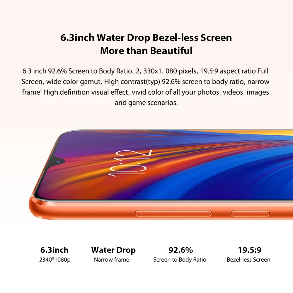 Мобильный телефон lenovo Z5s с глобальной прошивкой, 6 ГБ, 64 ГБ/128 ГБ, с функцией распознавания лица, восьмиядерным процессором Snapdragon 710, 6,3 дюйма, Android P, тройная задняя камера, смартфон