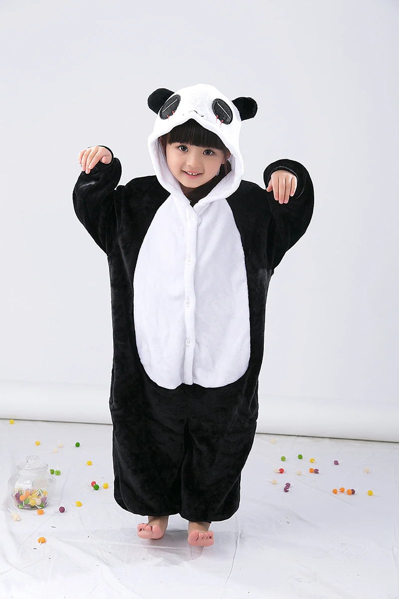 

Детская Пижама-комбинезон в виде панды, черно-белая Пижама с мультяшным животным, одежда для сна в стиле унисекс, пижама, костюм для косплея, ...