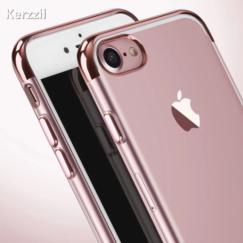 Kerzzil покрытие прозрачный ТПУ телефонные чехлы для iPhone 7 6 6S Plus тонкий мягкий