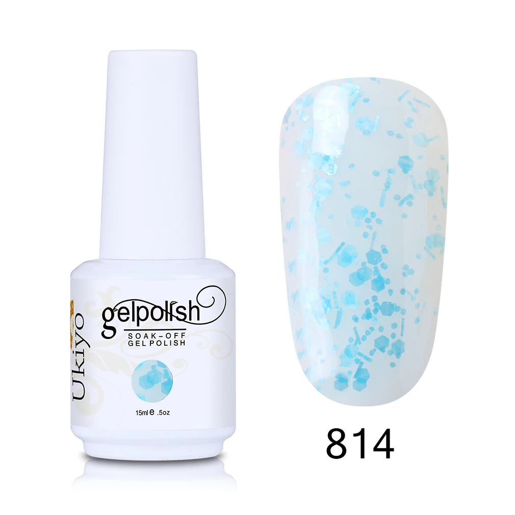 814 Ukiyo 15 мл Гель-лак для ногтей для стемпинга Vernis Ongle Esmaltes Permanentes De UV Y Led лак для ногтей Гель-лак es маникюр - Цвет: 814
