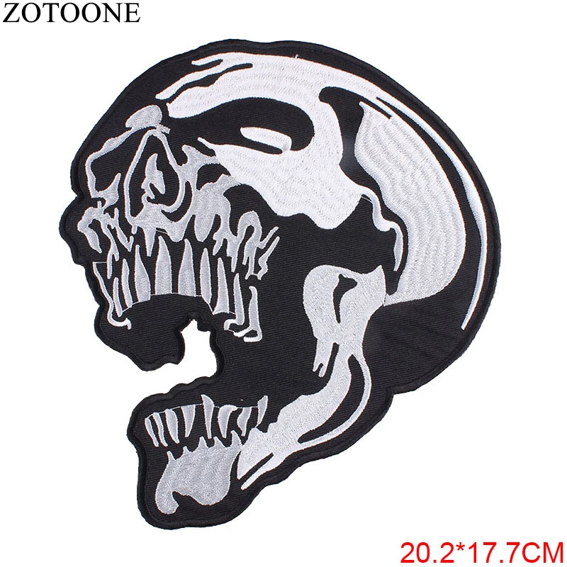 ZOTOONE Guns N Roses череп Тигр 3D Наклейка Крыло большая нашивка для одежды вышивка утюгом