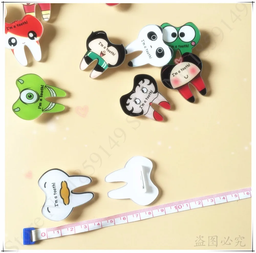 10 шт./компл. милая мультяшная акриловая брошь в форме здоровых зубов булавка для