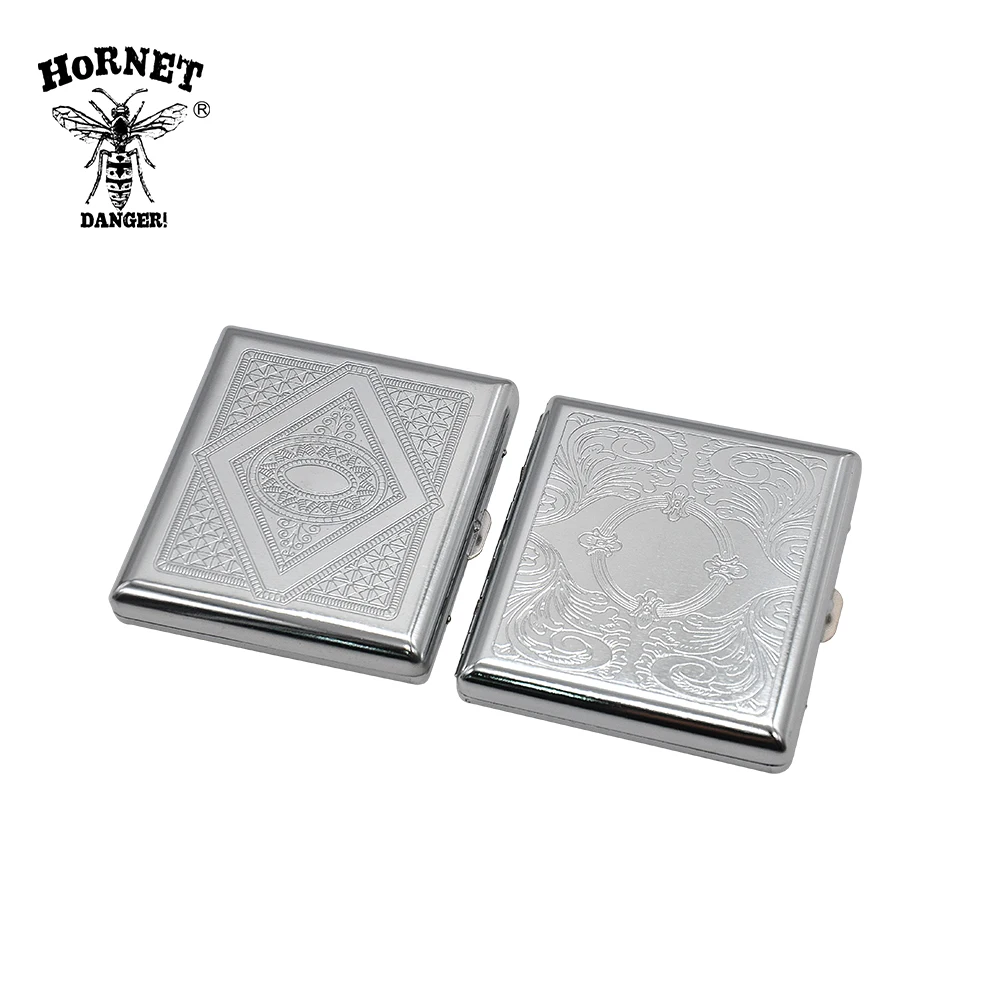 1 шт. металлический чехол для сигарет большого размера (91x88 мм) с держателем 20