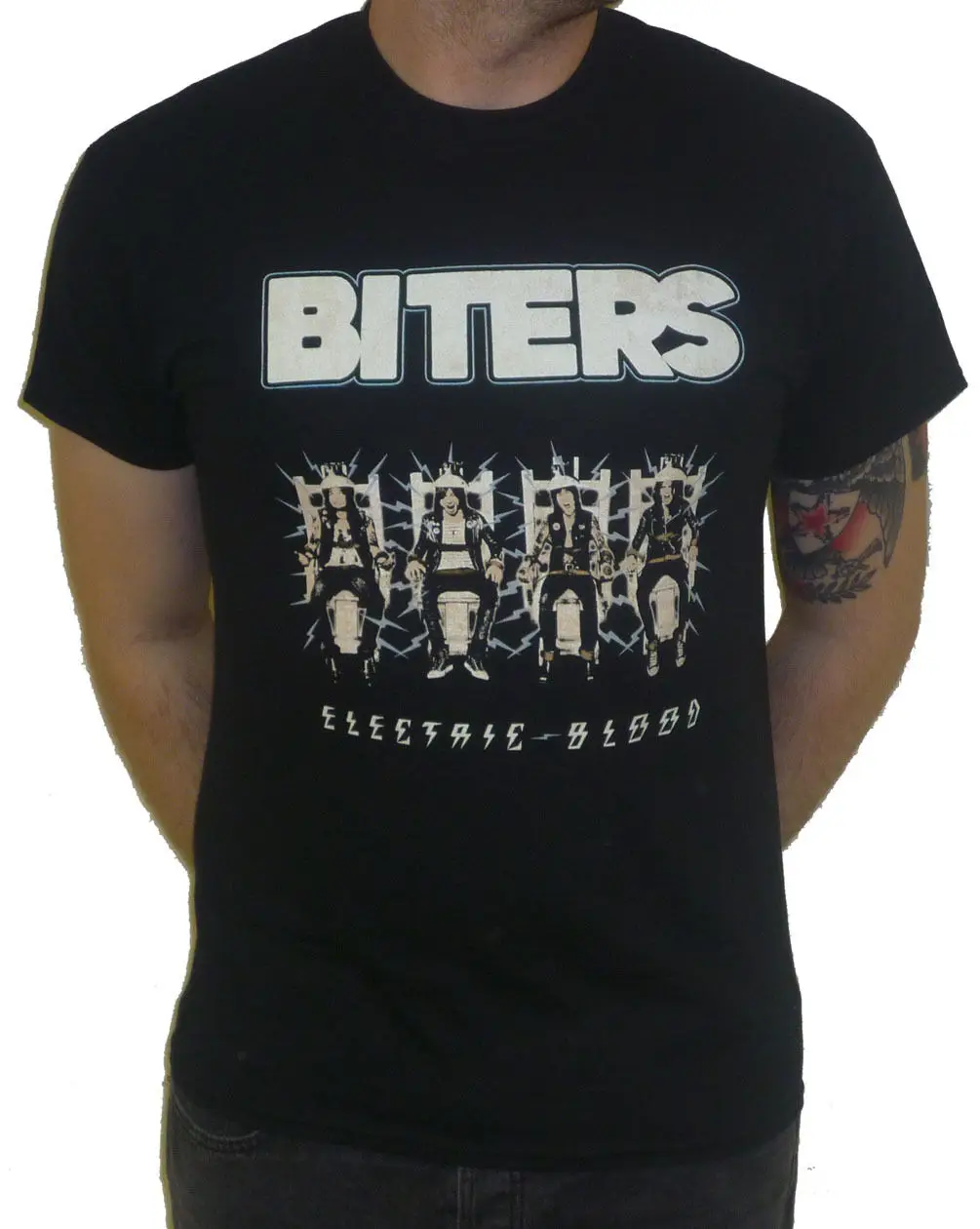 Футболка с надписью Electric Blood-новая официальная Летняя мужская модная футболка