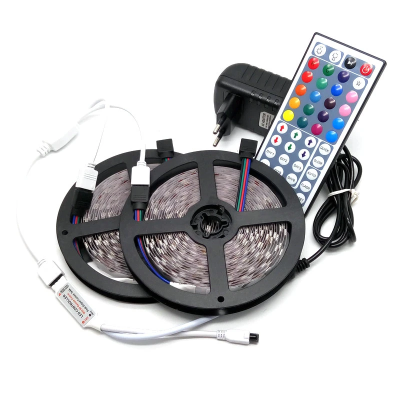 10 м набор светодиодных лент SMD 5050 RGB 600LED гибкая лента для украшения дома освещение