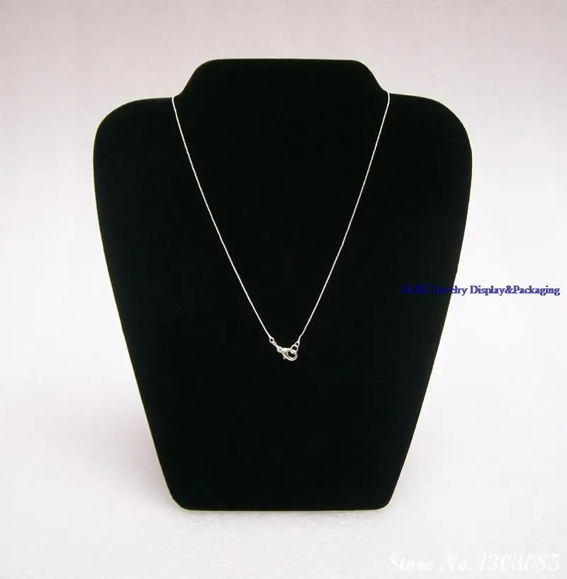 Черный бархатный ювелирный дисплей набор серебряных ювелирных изделий для