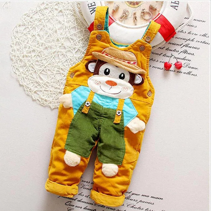 Мультфильм Мальчики Девочки Вельвет Комбинезон 12-36 М Детские Толстые