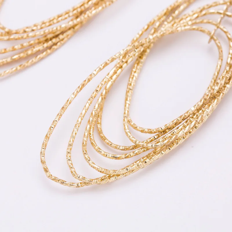 ZINFANDEL Temperament Alloy Korean Fashion Geometry Long Tassel Earrings For Women Concise Female Vintage Boho Wind Accessories | Украшения