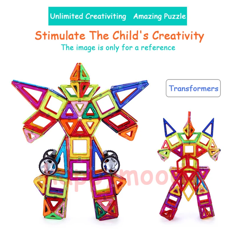 33 Pcs Magnetic Building Blocks Construction Toys Model Gift For Kids Designer Standard Size DIY Game Square Triangle Hexagon | Игрушки и