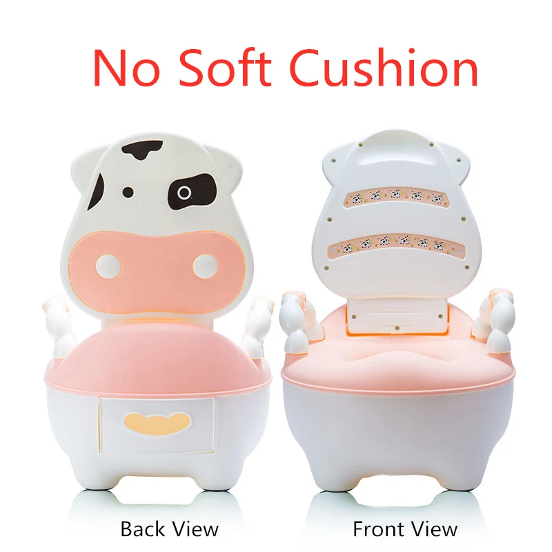 Pink No cushion Детский унитаз, тренировочный стул для детского горшка, тренировочное сиденье для детей, тип ящика, легко моется - Цвет: Pink No cushion