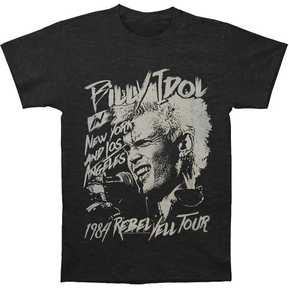 Billy Idol Для Мужчин's Blondie Boy Slim Fit Футболка xx большой уголь Хизер|Мужские футболки| |