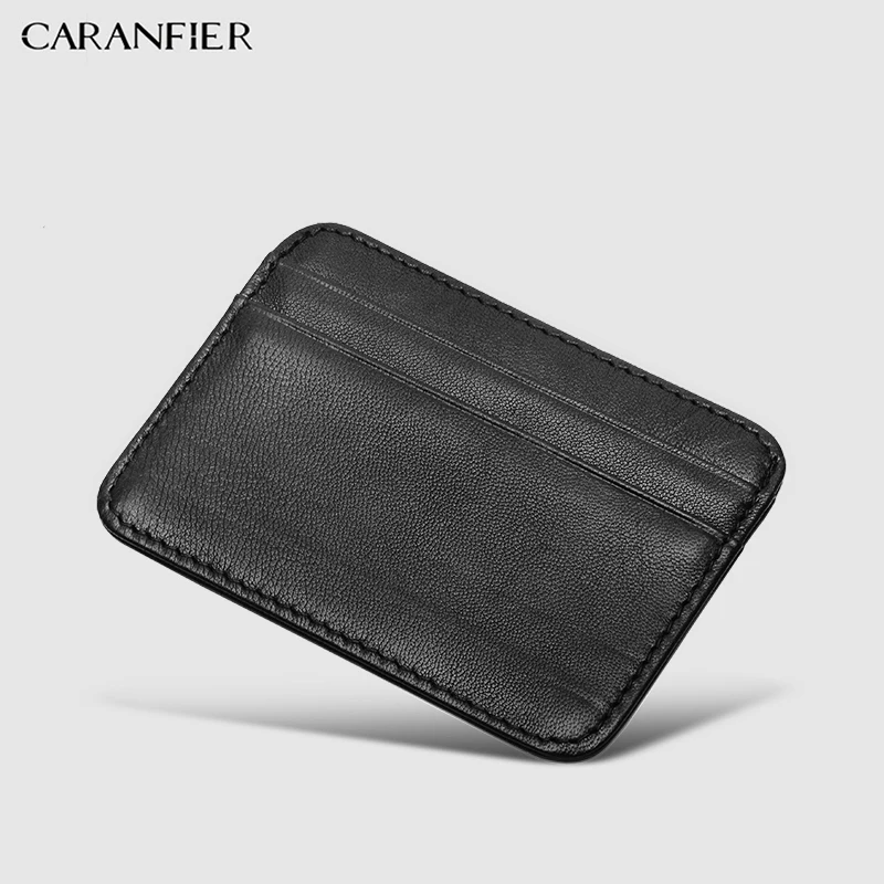 CARANFIER мужские сумки для карт из натуральной бычьей кожи кошелек визитница