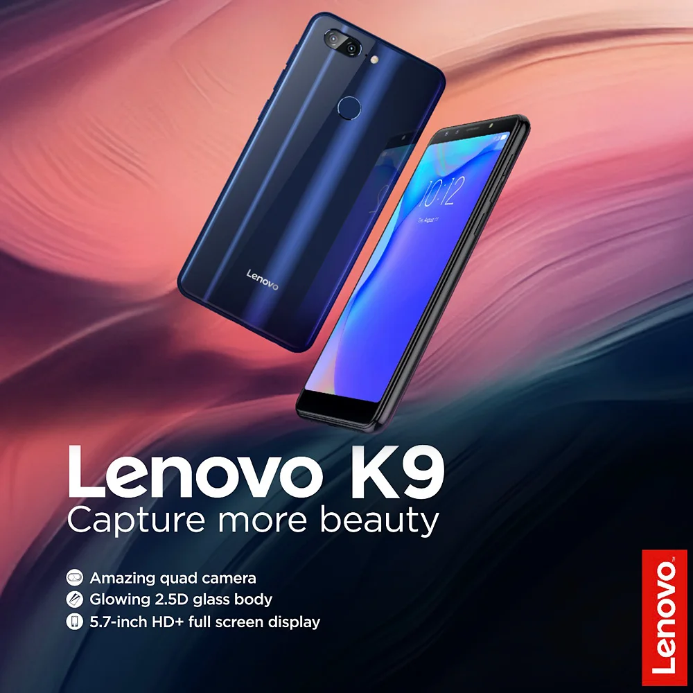 Глобальная версия lenovo K9 4 ГБ 32 ГБ смартфон 13 МП четыре камеры 5,7 дюймов 18:9 Android 8,1 Helio P22 Восьмиядерный 4G мобильный телефон 3000 мАч