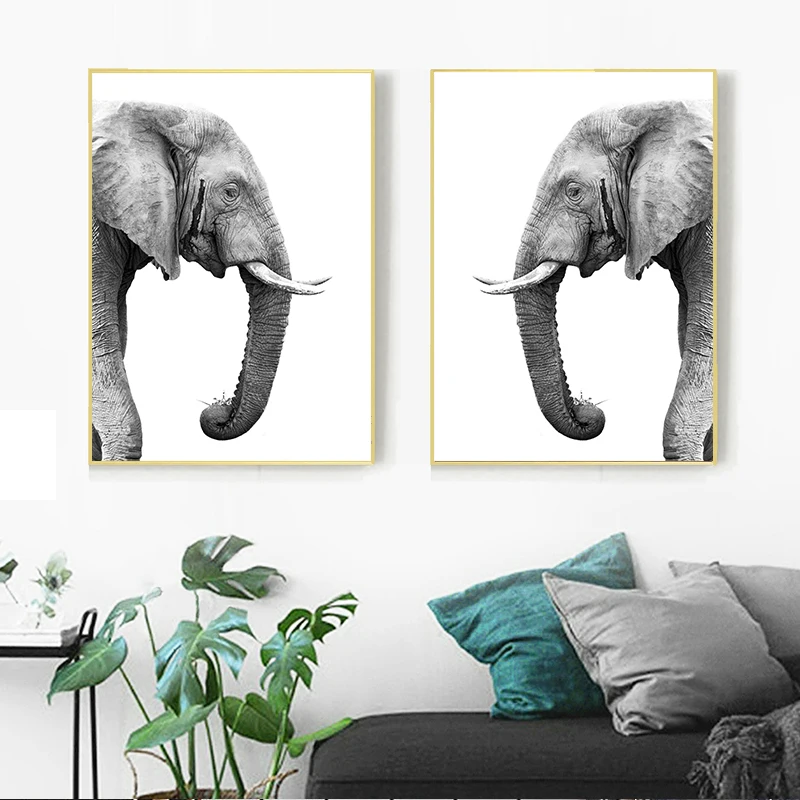 Винтажные настенные постеры с животными художественные украшения на холсте в