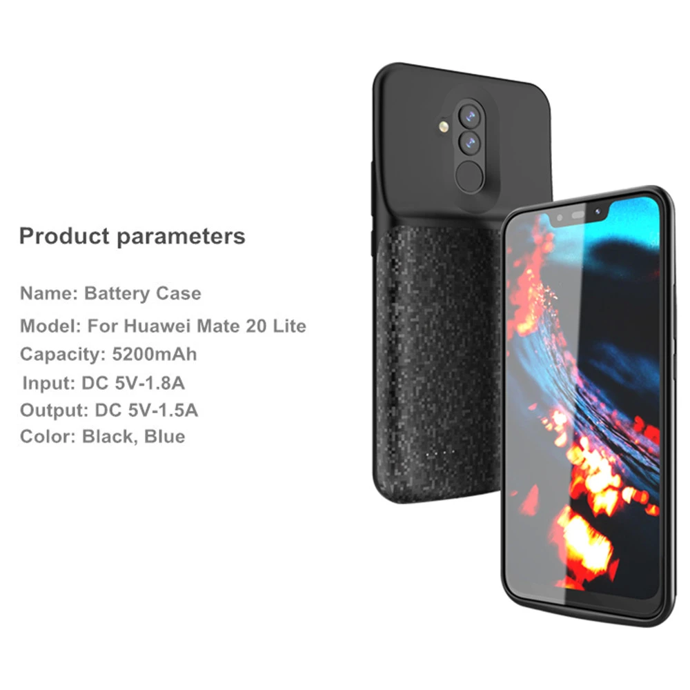 Чехол для внешнего зарядного устройства KQJYS s для Hauwei mate 20 Lite, чехол для питания 5200 мА/ч, внешний аккумулятор с зажимом, чехол для зарядки аккумулятора