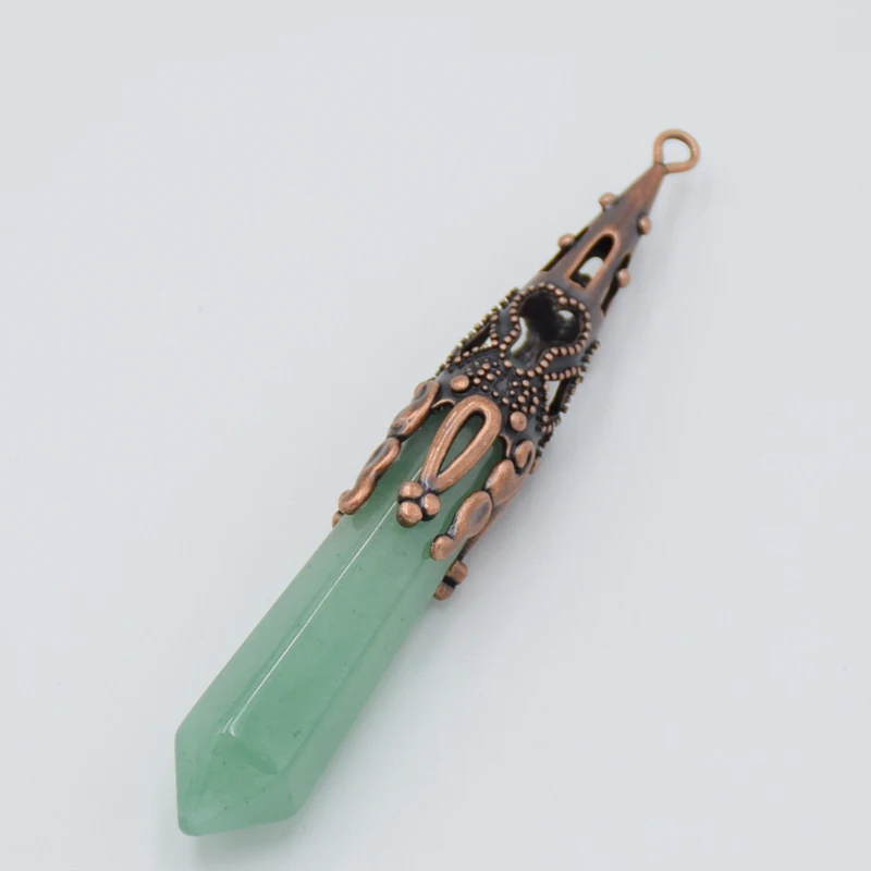 Подвеска в виде каменного маятника с натуральным камнем стиле ретро для Divination Wicca