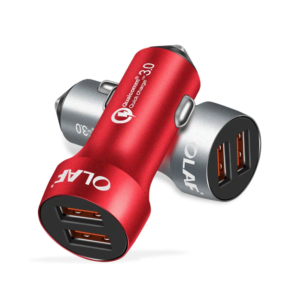 Автомобильное зарядное устройство Olaf Dual USB Quick Charge QC 3 0 Для samsung Xiaomi быстрая смарт