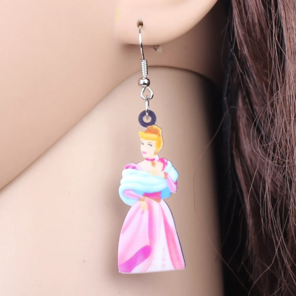Newei длинные висячие брендовые милые серьги принцессы Акриловые Новые животные