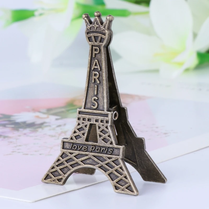 

Vintage Eiffel Tower Paris Metal Memo Paper Clip For Message Decoration Photo