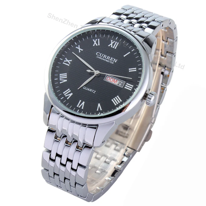 Luxury CURREN Men's Fashion Brand Watches Stainless Steel Male Clock Wristwatch Analog Quartz Dress Men Watch With Week Date | Наручные